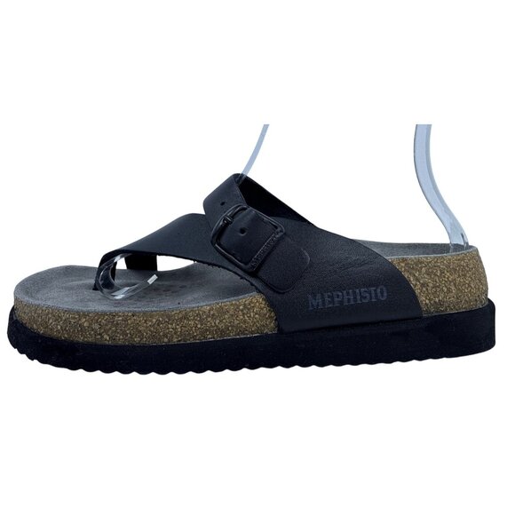 Mephisto Women's Helen Plus Thong Sandal Black Waxy Leather SZ EU 36, US 6 W - Picture 5 of 13
